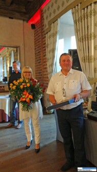 Lidia i Mirosław Gimla podczas uroczystego spotkania w Uniejowie