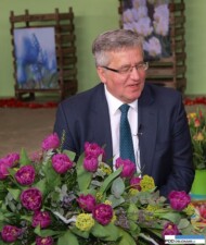 Bronisław Komorowski i nowa odmiana tulipana, której on patronuje_Miedzynarodowe Targi Tulipanow Chrzypsko WIelkie 2016