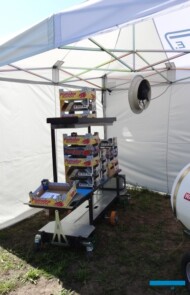 Wentylator cyrkulacyjny i wózek do zbiorów