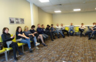 W czasie wizyty w Rosji był czas również na wysłuchanie prezentacji na temat rynku warzyw w Rosji - na sali konferencyjnej