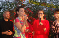 Powitanie gości - od lewej Bartosz Jedrzejak, Olga Bończyk, Marta Klepka (dyrektor hotelu Blow Up Hall) oraz Grażyna Wolszczak