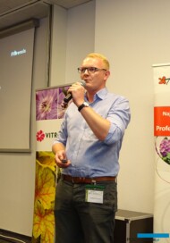 Prelegentami seminarium „Potencjał ogrodnictwa miejskiego - jak zaspokoić potrzeby dzisiejszych konsumentów?” byli przede wszystkim przedstawiciele firm, które stworzyły Horti Flower Show (tu: Mariusz Federowicz - Florensis)