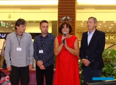 Uroczyste zakończenie 9. edycji Studiów Podyplomowych Florystyka na UR w Krakowie (od lewej: członkowie Komisji Sędziowskiej Marcin Jabłoński i dr Piotr Salachna, a także kierownik studiów dr hab. Bożena Pawłowska i Dziekan Wydziału Biotechnologii i Ogrodnictwa UR prof. Stanisław Mazur, fot. A. Cecot