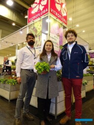 Dariusz Śnieg, Agnieszka Pawlak-Anhalt i Aleksander Michalik z firmy Vitroflora_IPM Essen 2019