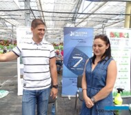 Krzysztof Mojsym z firmy GEO Polska i Beata Tatarczyk (IMAGO)_Dni Otwarte Plantpol 2019