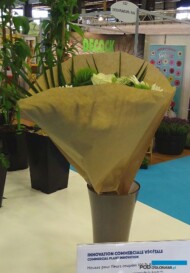 Ekologiczne opakowanie bukietu_papier impregnowany_Salon du Vegetal 2019_Innovert