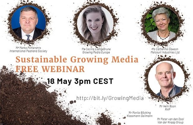 Webinarium „ Sustainable Growing Media ” nt. wykorzystania torfu w ogrodnictwie oraz przyjaznych środowisku podłoży uprawowych, fot. FCI