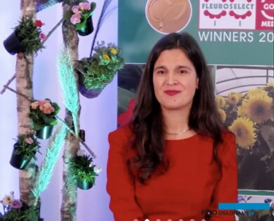 Ann Jennen prowadziła streaming z ogłoszenia nowych złotych medalistek Fleuroselectu, fot. A. Cecot (prt scr.)