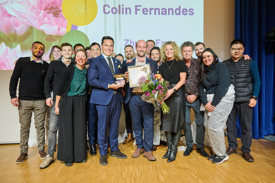 Tytuł "Młody Międzynarodowy Ogrodnik Roku 2024" zdobył Colin Fernndes z firmy Marginpar_Essen_fot. AIPH