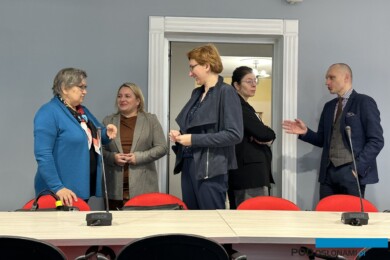 Uczestnicy konferencji prasowej projektu SPIN-FERT (fot. DŁB)