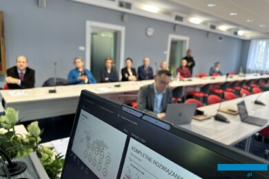 Uczestnicy konferencji prasowej projektu SPIN-FERT (fot. DŁB)