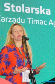 W czasie uroczystości otwarcia TSW głos zabrała m.in. Agata Stolarska - prezes zarządu firmy Timac Agro - będącej głównym partnerem targów (fot. AW)
