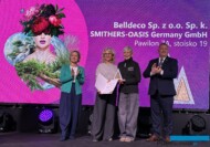 Nagroda Acanthus Aureus dla firm Belldeco (Agnieszka Kowalska - 2. z lewej) i Smithers-Oasis (Lena Stryjska - 3. z lewej), które wspólnie przygotowały ekspozycję na targach Gardenia 2025_fot. A. Cecot