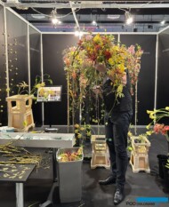 Zygmunt Sieradzan (mistrz) w trakcie pracy nad bukietem_5. Florystyczne Mistrzostwa Polski_Gardenia 2025_ fot. A-Cecot