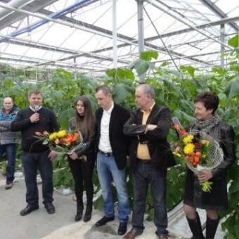 Państwo Koconiowie oraz Cezary Chojecki z firmy Grodan