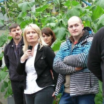 Na spotkaniu byli również Katarzyna Kaczmarek z firmy Monsanto (De Ruiter) i Krzysztof Fatel z firmy Grodan (pierwszy z lewej)