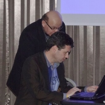 Paweł Bonarek (z tyłu) i Ivan Casteels z firmy Cultilene