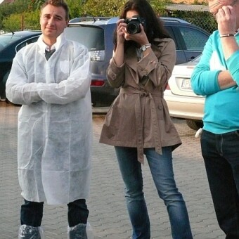 Podczas spotkania rolę rodzinnego fotoreportera pełniła córka państwa Dziubków, Kamila