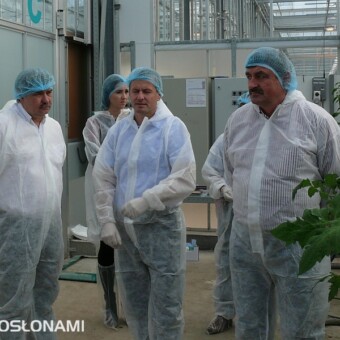Ogrodnicy z Polski w towarzystwie Tomasza Krasowskiego z GreenQ w szklarniach Improvement Centre